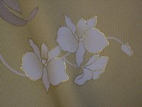 染めの名古屋帯 金描き光悦竹
