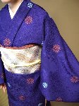 小紋 菊 紫