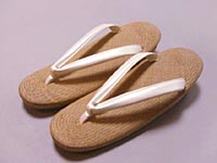 パナマの草履 LLサイズ(25センチ) 本パナマ共巻き 先細白鼻緒
