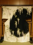 詩季衣 染め分け藤 黒白