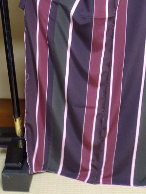 滝沢晃の訪問着コーディネート 縞 目返し