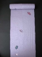 ちょっとお出かけ小紋<br>ろうけつ<br>縞地に花