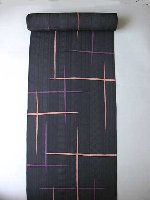 ちょっとお出かけ小紋<br>ろうけつ<br>黒に格子