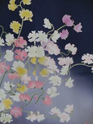 訪問着　日本の四季の花　詩季衣　スイートピー
