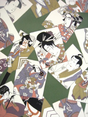 紬の下に着たい長襦袢 浮世絵（緑） … きもの人 高級和装着物